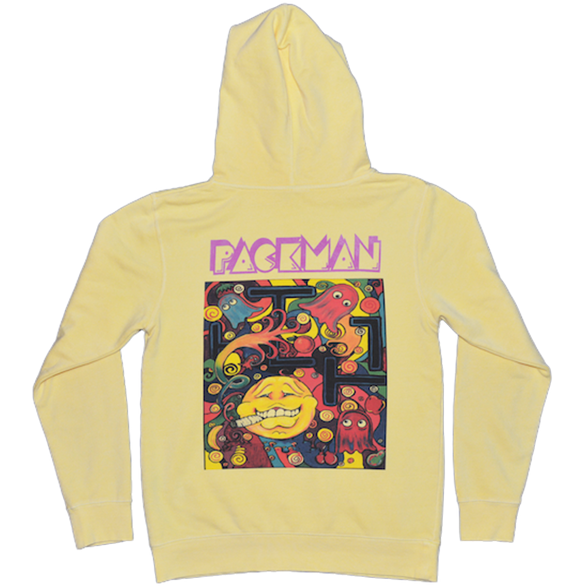 pac man hoodie yellow