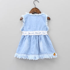 Lacy Denim Short Dress