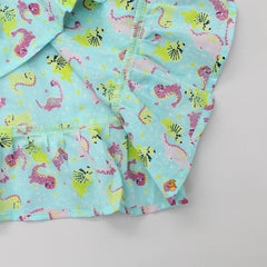 Mint Green Dino Print Sleepwear