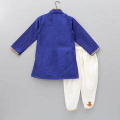 Pre Order: Royal Blue Kurta With Dhoti Pants