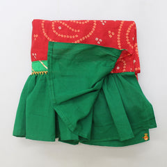 Pre Order: Red Bandhni Print Ghagra Set