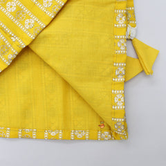 Pre Order: Angarkha Style Printed Kurta With Dhoti