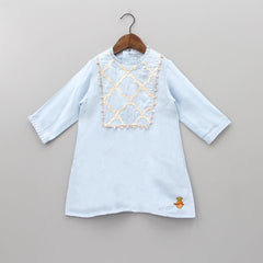 Pre Order: Lace Work Top And Sharara With Dupatta