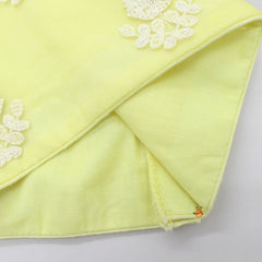 Pre Order: Yellow Chikankari And Sequin Work Top And Lehenga With Dupatta