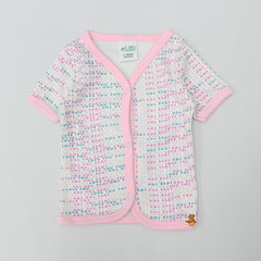 Alphabet And Strawberry Printed Jhabla - Set of 3