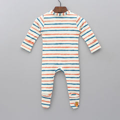 Organic Strips Print Bodysuit