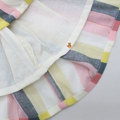 Frilly Sleeves And Multi Colour Printed Dress