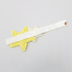 White And Yellow Star Crochet Headband
