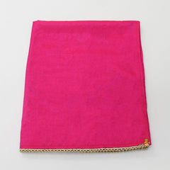 Pre Order: Stylish Peter Pan Collar Peplum Top And Ferozi Pattu Lehenga With Matching Potli Bag