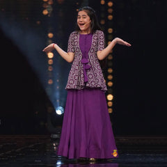 Pre Order: Top With Attached Embroidered Jacket And Lehenga