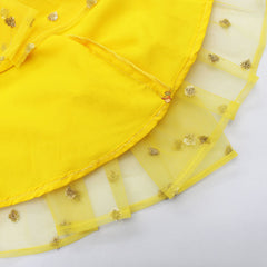 One Shoulder Printed Top With Ghagra And Dupatta
