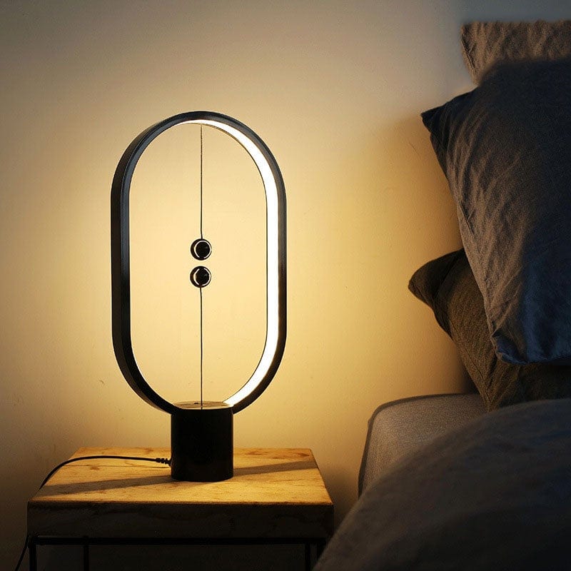 wood magnetic table lamp