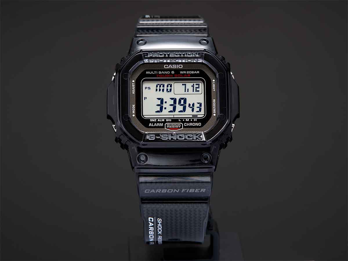 Casio G Shock Gw-S5600U-1Jf Carbon Fiber Insert Band Multi Band 6 Radio Wave