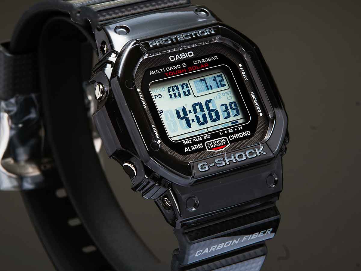 Casio G Shock Gw-S5600U-1Jf Carbon Fiber Insert Band Multi Band 6 Radio Wave