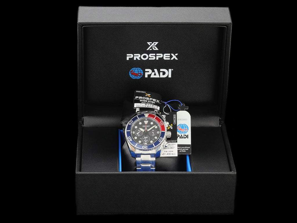 Seiko Prospex 200M Diver Solar Chronograph Sbdl067 Padi Special Edition Solar-Quartz