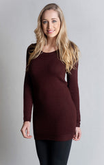 Long Round Neck Jumper- TAUPE