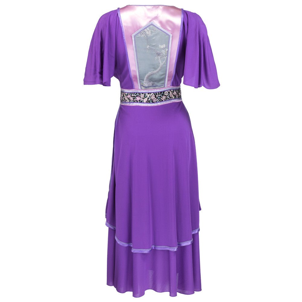 purple peasant dress