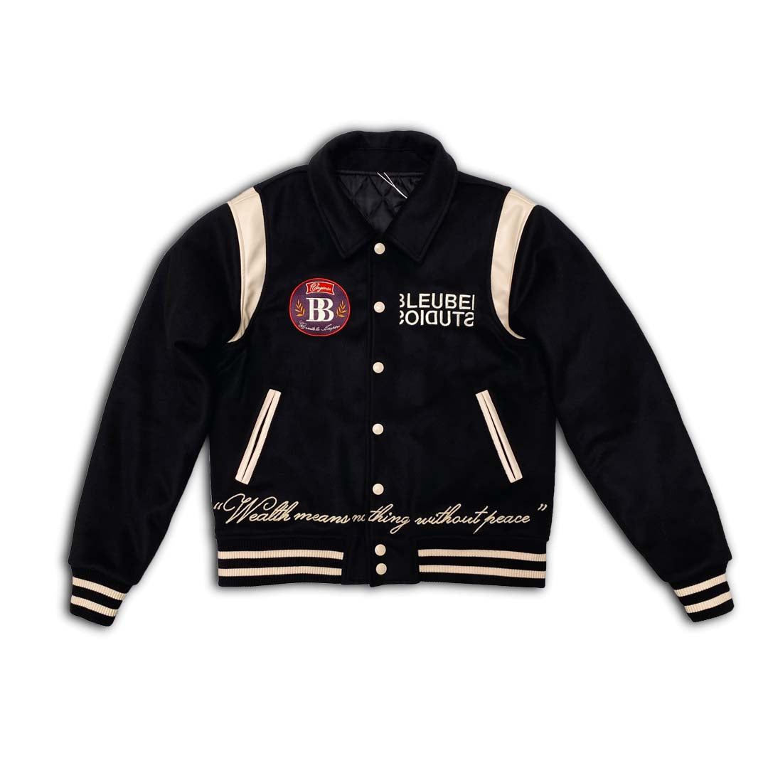 Whitesville Varsity Jacket Men's Letterman Jacket Melton x Leather