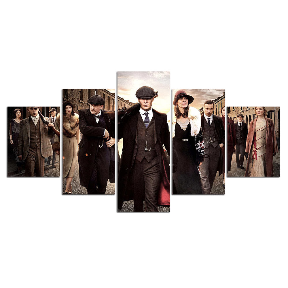 Peaky Blinders Tv Show Framed 5 Piece Canvas Wall Art Image Picture Wa Buy Canvas Wall Art 
