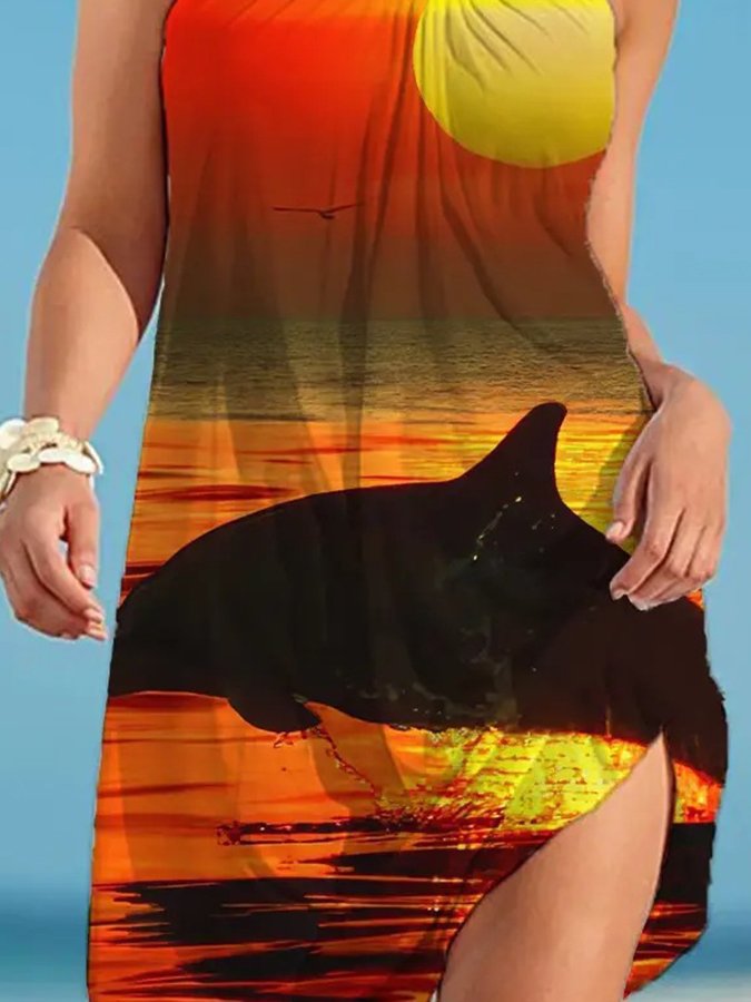 Dolphin Holiday Slip Dress