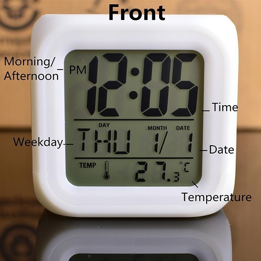 Back 4 Blood Digital Alarm Clock 7 Color Changing Night Light Touch Control Clock for Kids