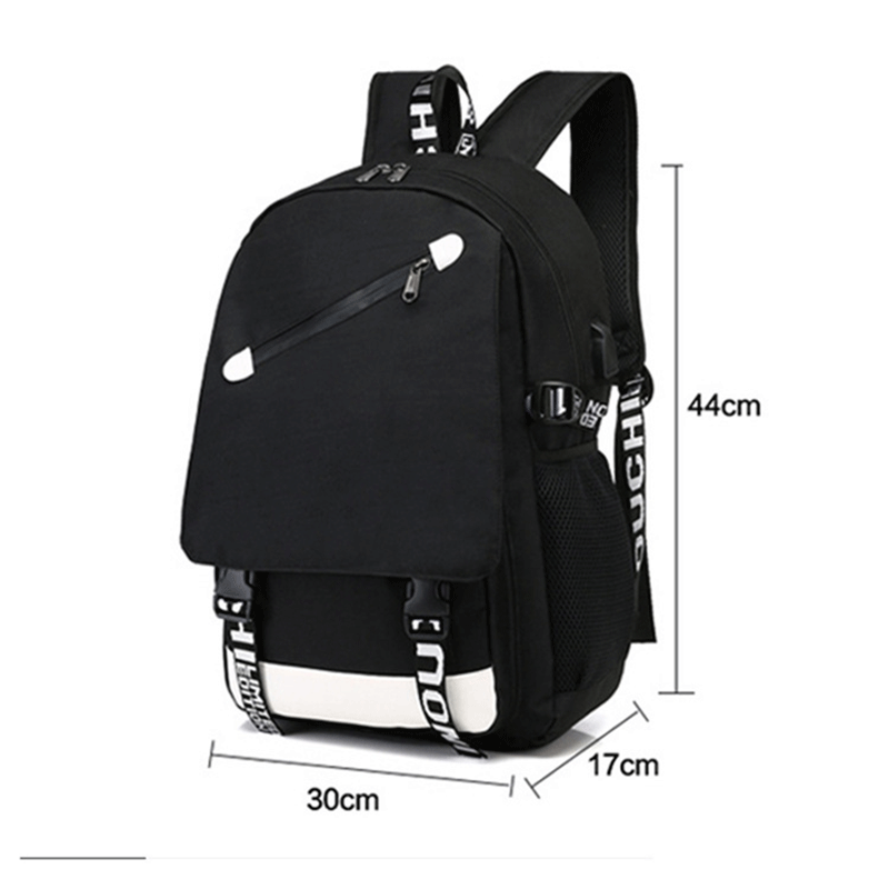Minecraft Backpack USB Charging Port Headphone Interface Backpack Large Capacity Boys Girls Use