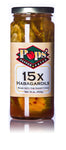 Pops' Pepper Patch 15X Habagardil Hot Pickles - 16 oz.