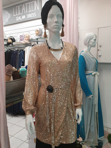 blazer veste sequin  femme voilées hijab tunique jilbeb mode modeste fashion  Qalam Dress Boutique 
