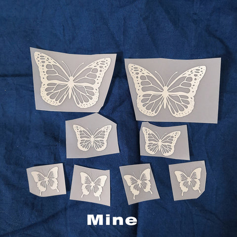 reflective butterfly for shoes decal