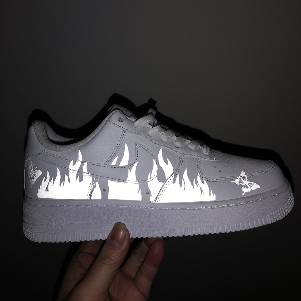 reflective flames air force 1