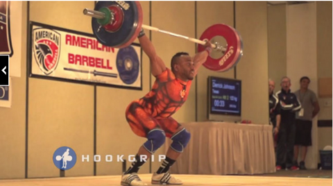 Derrick Johnson in ShapeShifterZ weightlifting singlet