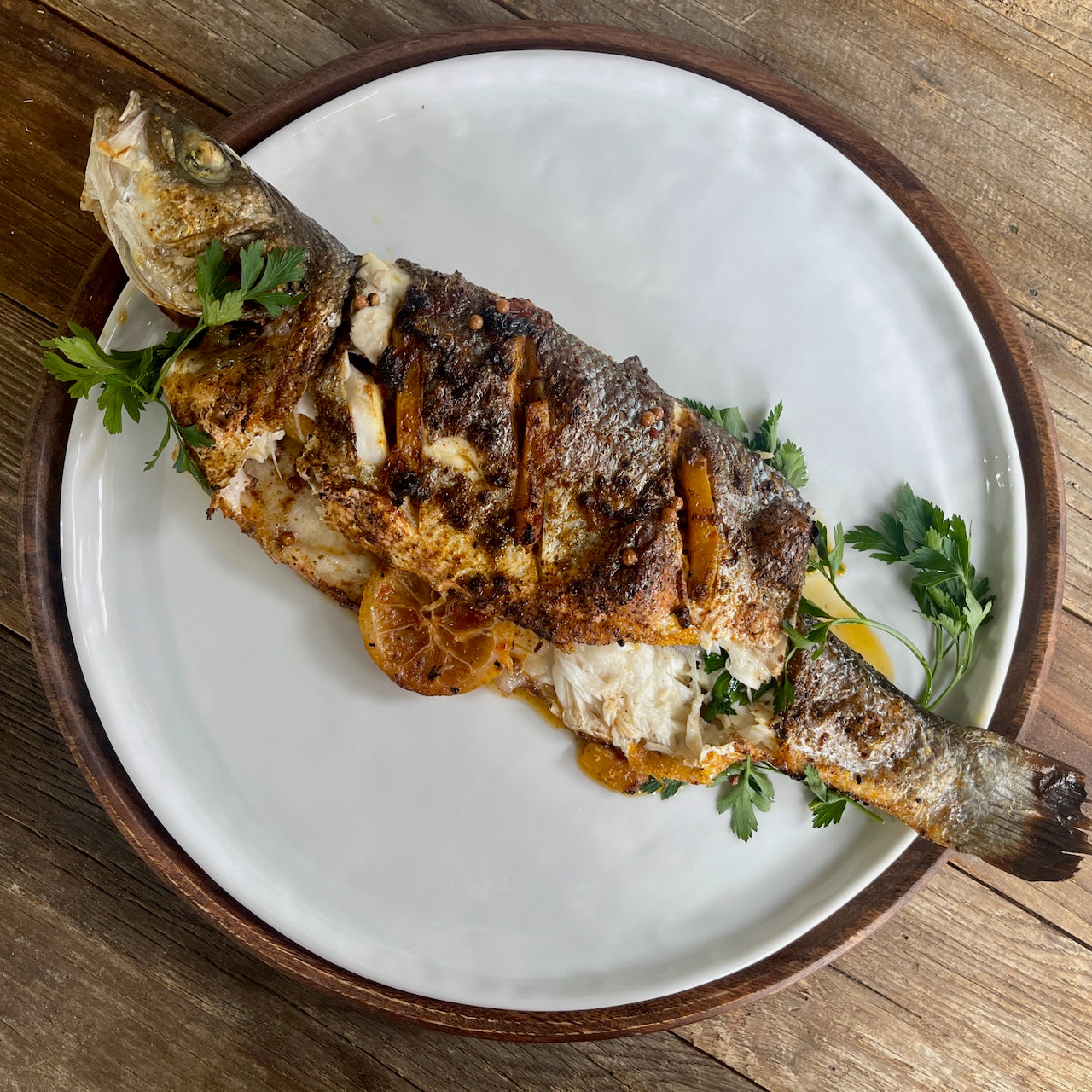 Preserved Lemon Roasted Branzino