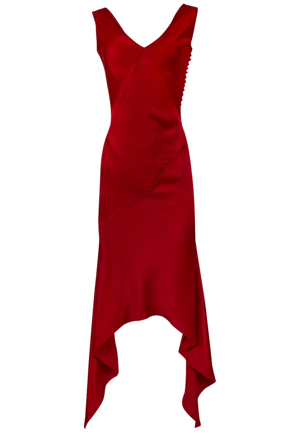 dior red satin dress