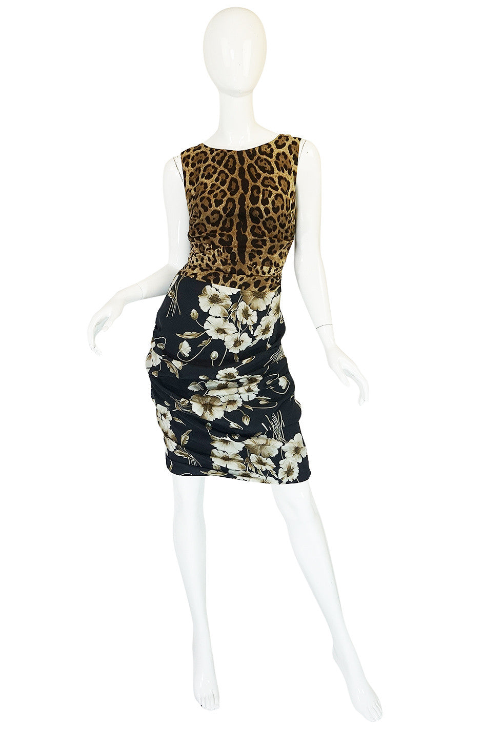 leopard and floral dress