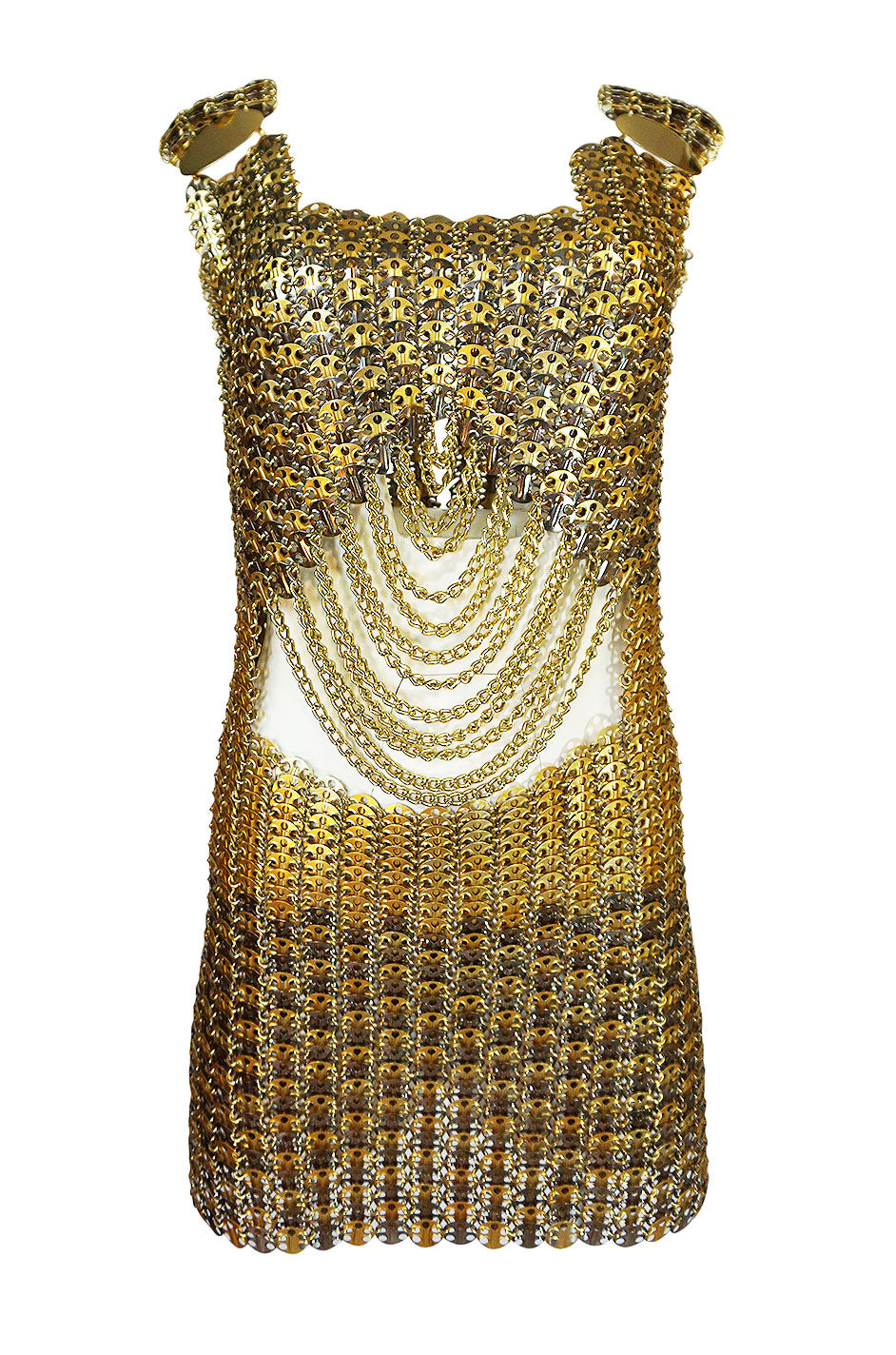 gold metal dress