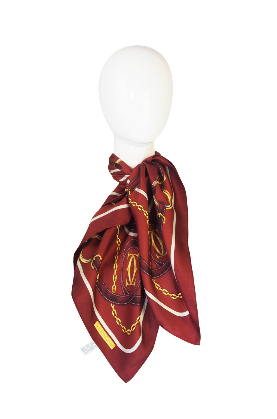 vintage cartier silk scarf