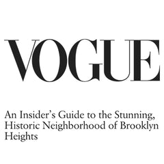 Vogue Logo and article about Collyer's Mansion being perfect Brooklyn boutique