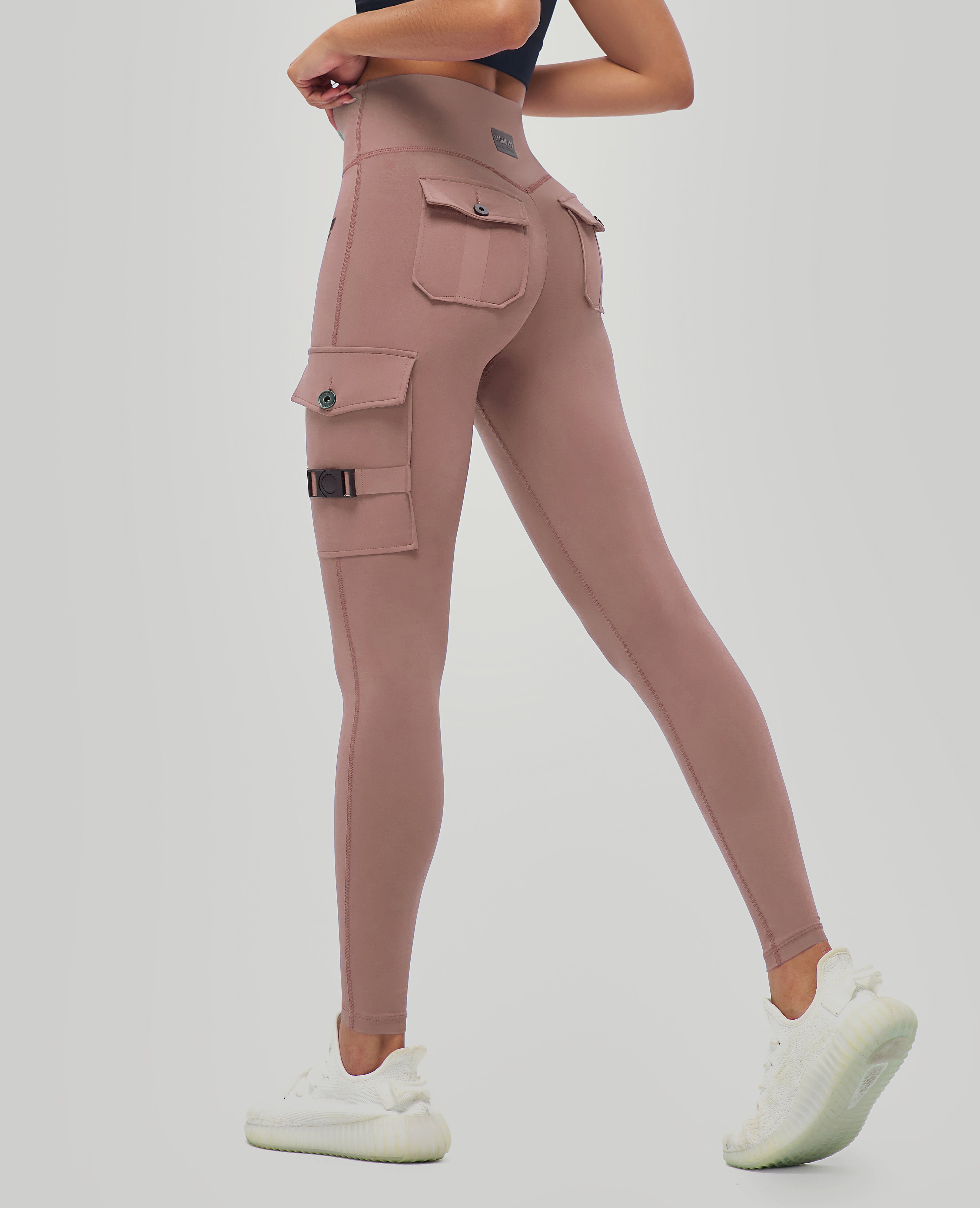 Cargo Fitness Leggings Light Pink