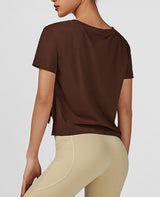 Lightweight Cropped T-shirt - Mocha