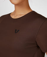 Lightweight Cropped T-shirt - Mocha