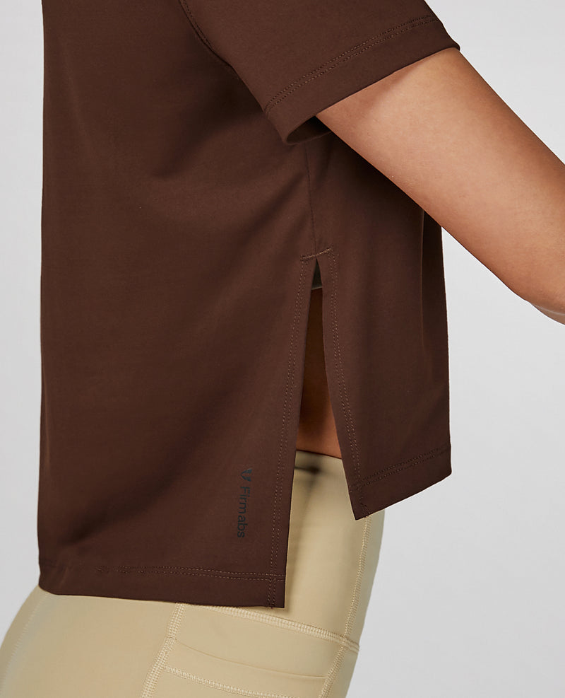 Lightweight Cropped T-shirt - Mocha