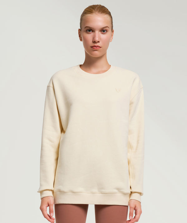 Thin Fleece Thermal Sweatshirt - Apricot