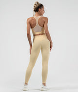 Mesh Training Leggings - Apricot - Firm Abs Fitness