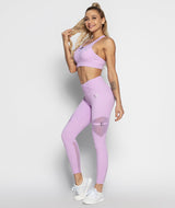 Dreamy Mesh Sports Bra - Purple - Firm Abs Fitness