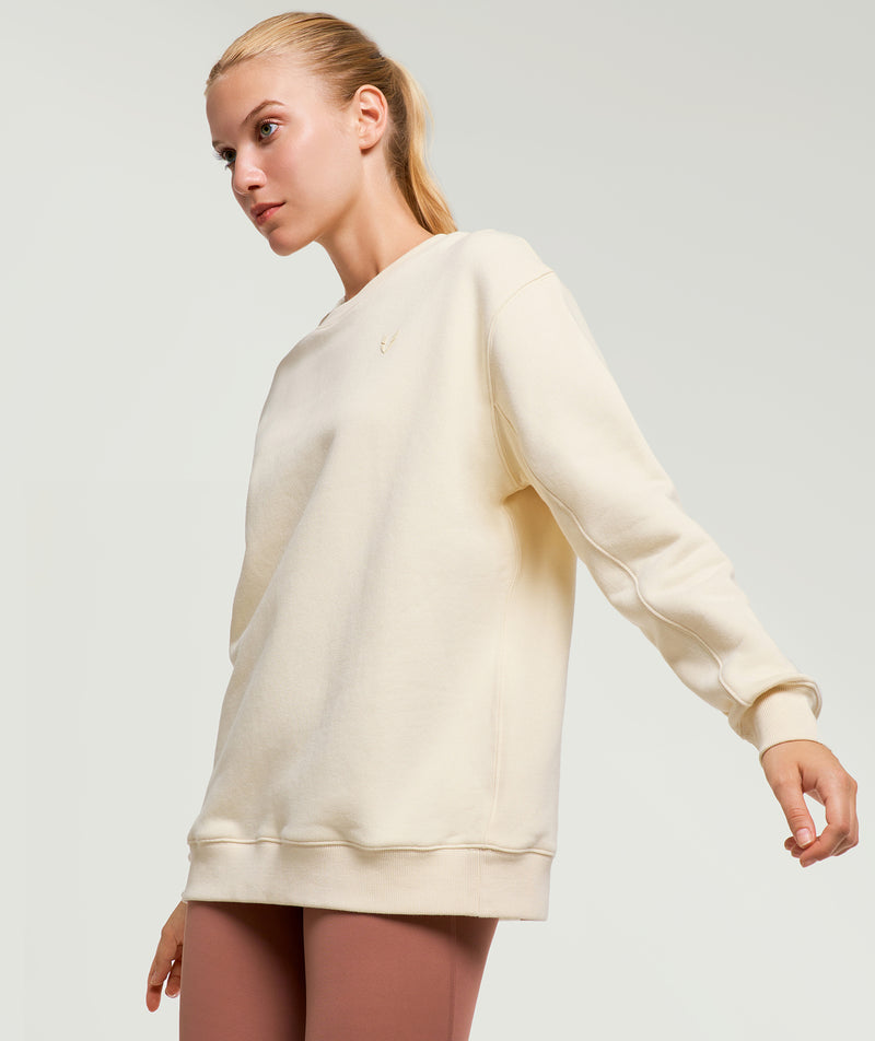 Thin Fleece Thermal Sweatshirt - Apricot