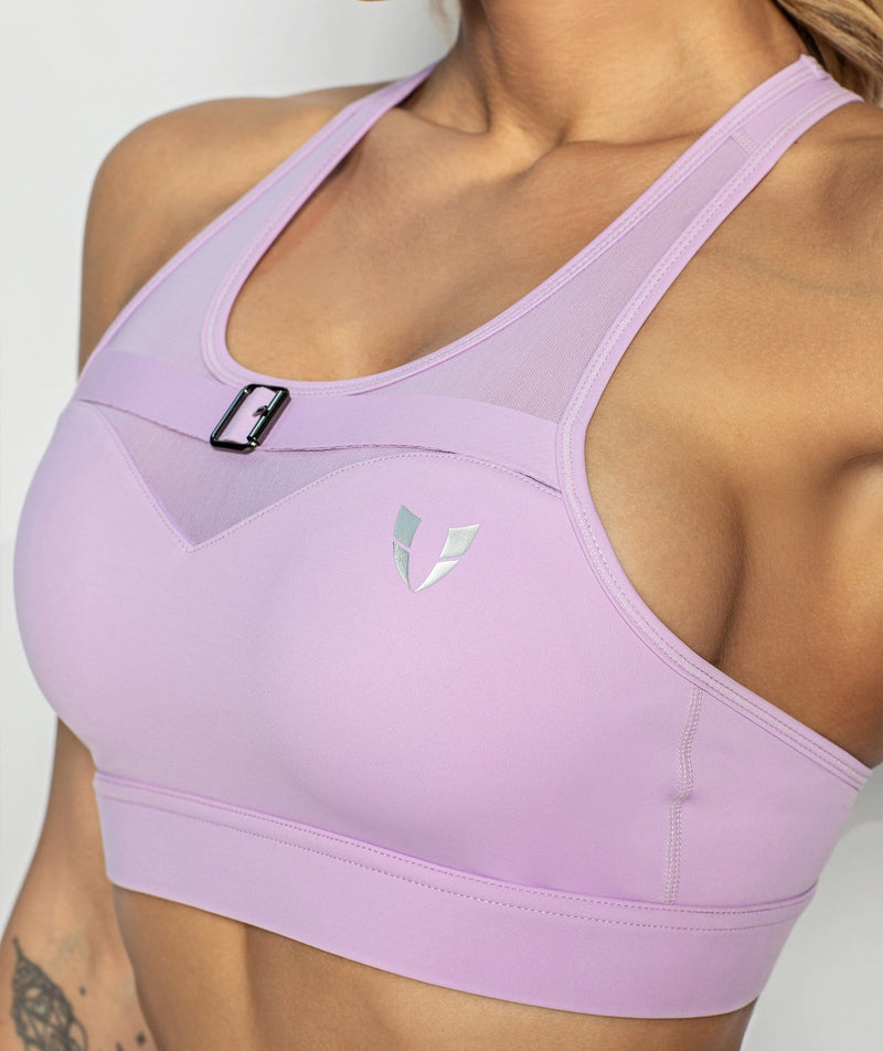 Dreamy Mesh Sports Bra - Purple - Firm Abs Fitness