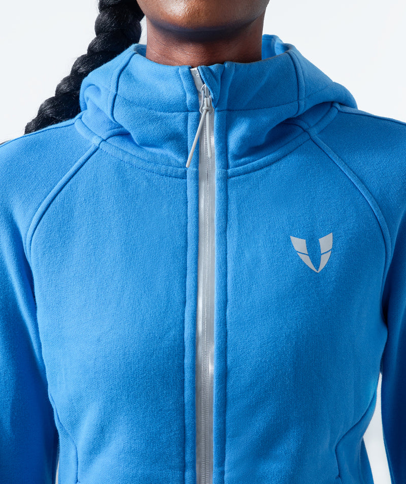 Knit Zip Hoodie - Blue