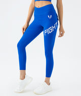 Fight High Waist Workout Leggings In Blue