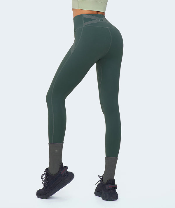 Ankle-Length Workout Leggings - Green
