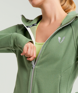 Knit Zip Hoodie - Green